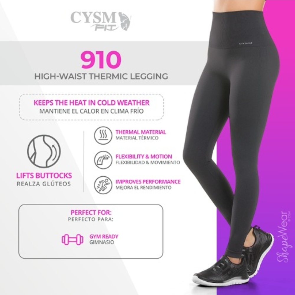 CYSM Women's High-Waist Thermic Legging - Black